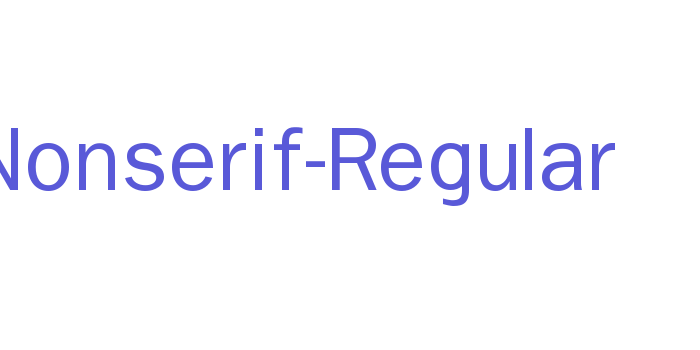 Download Nonserif-Regular Font