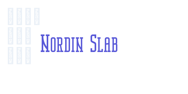 Nordin Slab font free