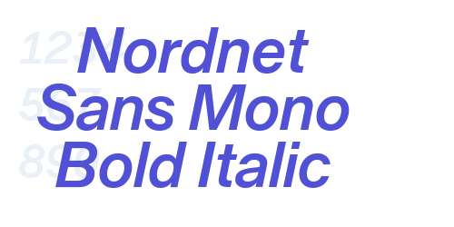 Nordnet Sans Mono Bold Italic-font-download