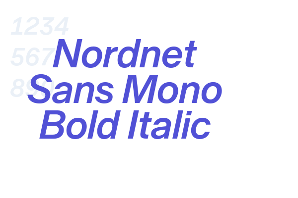Nordnet Sans Mono Bold Italic