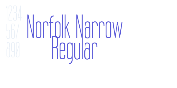 Norfolk Narrow Regular font free