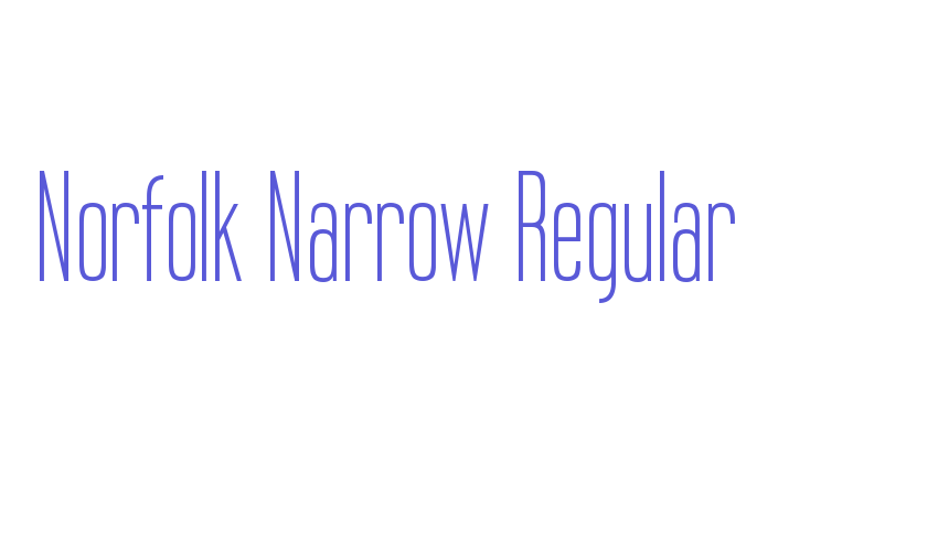 Norfolk Narrow Regular Font