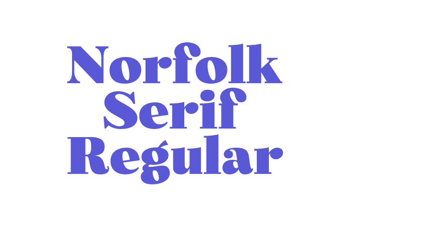 Norfolk Serif Regular Font Download