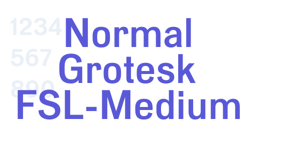 Normal Grotesk FSL-Medium font free