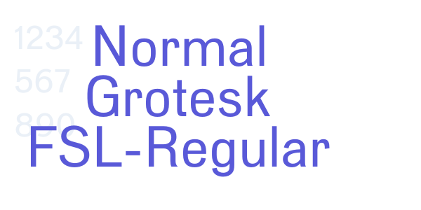 Normal Grotesk FSL-Regular font free