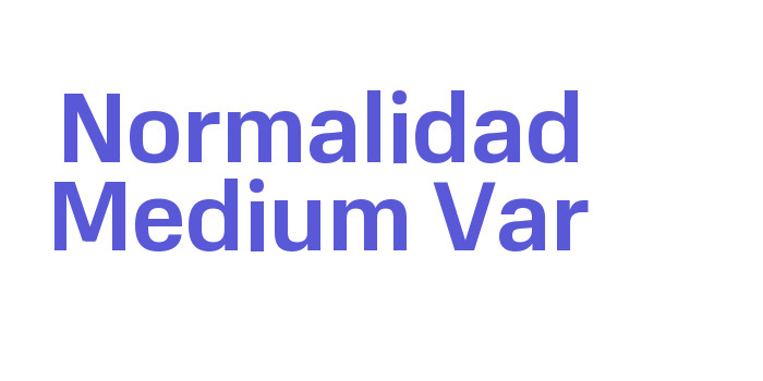 Normalidad Medium Var Font Download