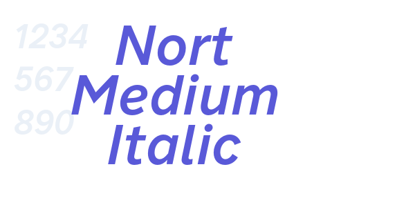 Nort Medium Italic font free