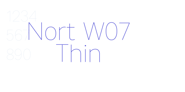 Nort W07 Thin font free