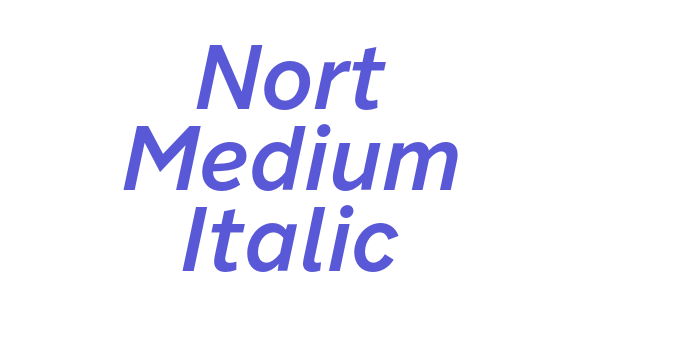 Nort Medium Italic Font Download