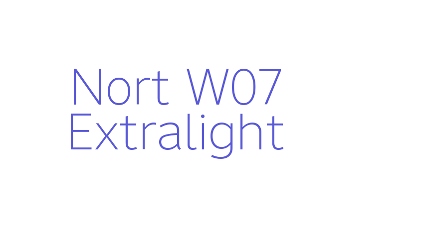 Nort W07 Extralight Font