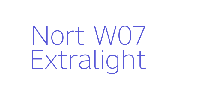 Nort W07 Extralight Font Download