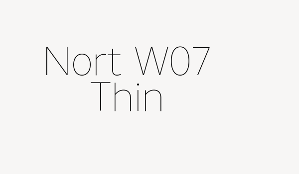 Nort W07 Thin Font