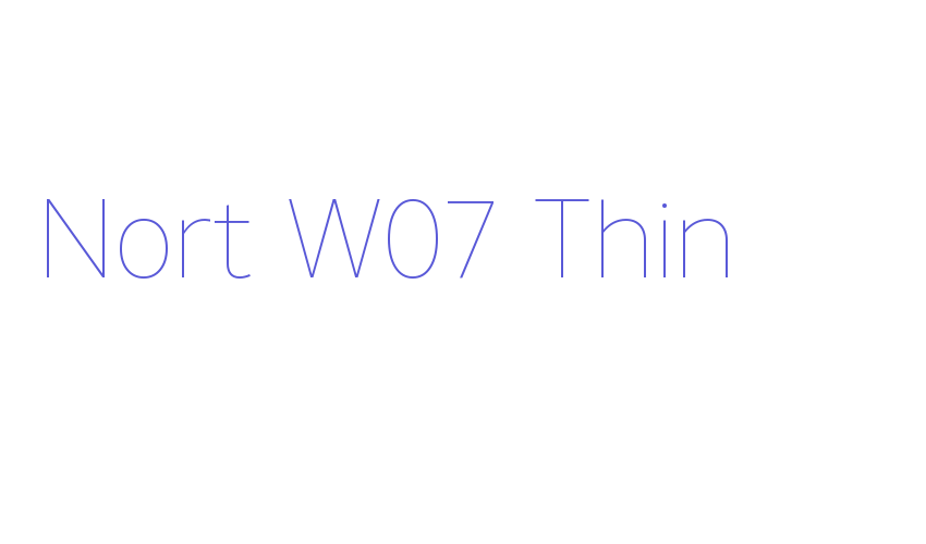 Nort W07 Thin Font