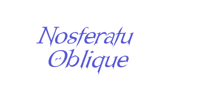 Nosferatu Oblique Font Download