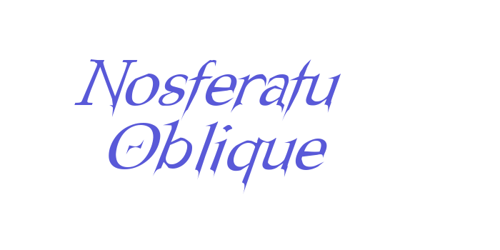 Nosferatu Oblique Font