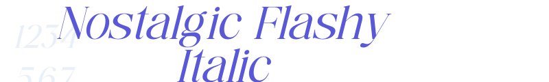 Nostalgic Flashy Italic font