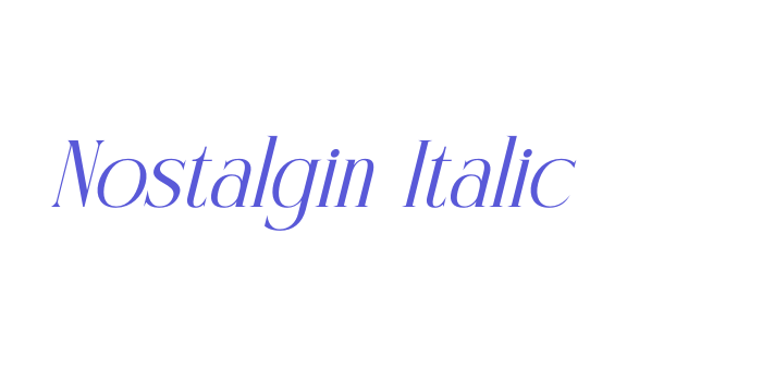 Nostalgin Italic Font Download