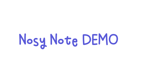 Nosy Note DEMO Font Download