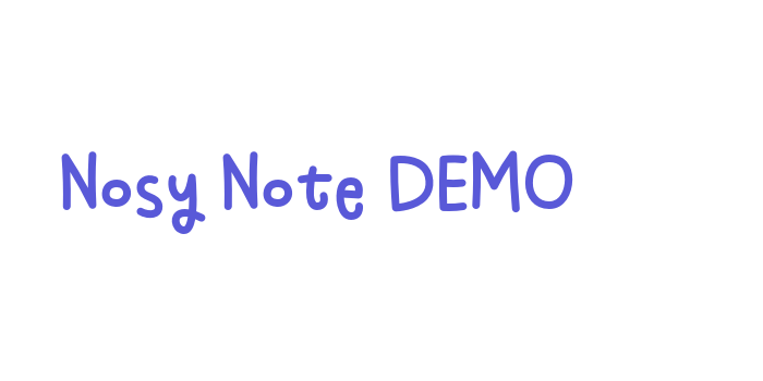 Nosy Note DEMO Font