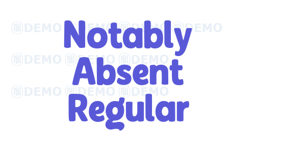 Notably Absent Regular font free