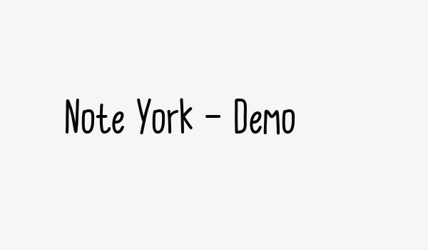 Note York – Demo Font