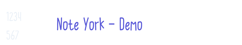 Note York – Demo-related font