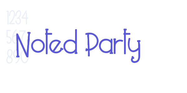 Noted Party font