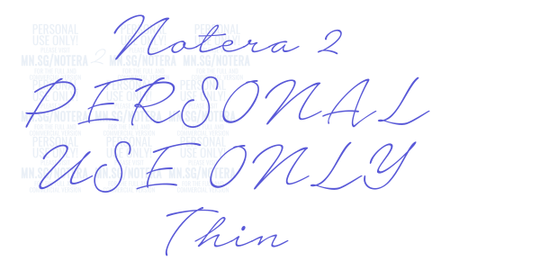 Notera 2 PERSONAL USE ONLY Thin font free