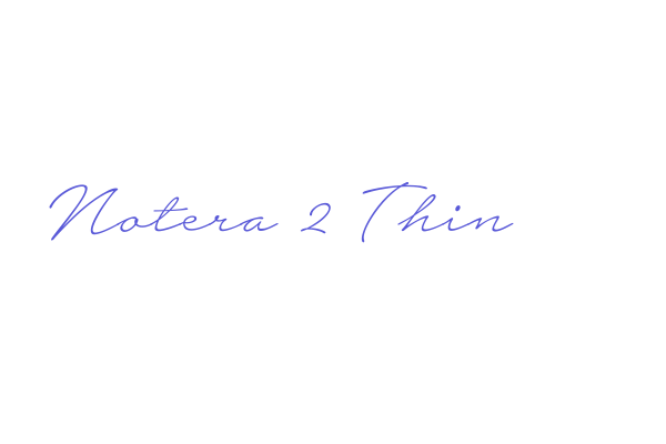 Notera 2 Thin Font