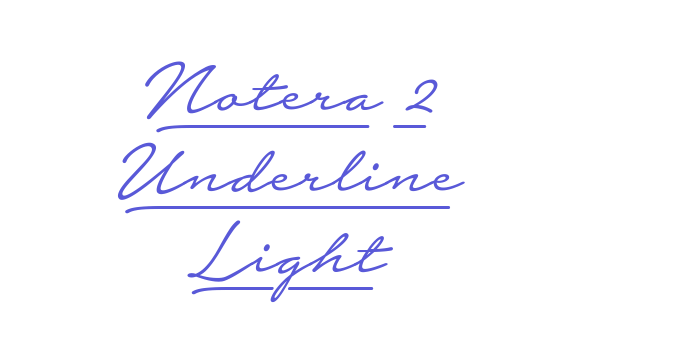 Notera 2 Underline Light Font Download