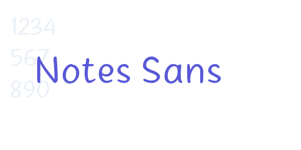 Notes Sans font free