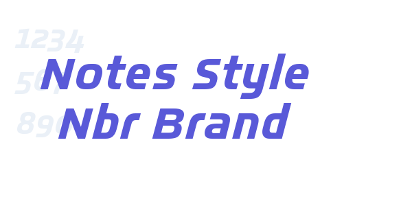 Notes Style Nbr Brand font free