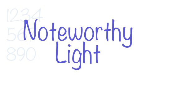 Noteworthy Light font