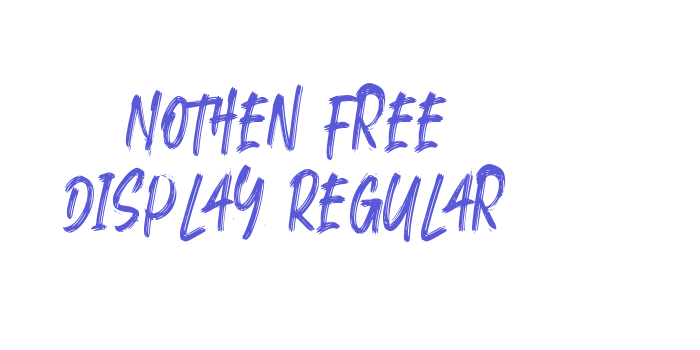 Nothen Free Display Regular Font Download