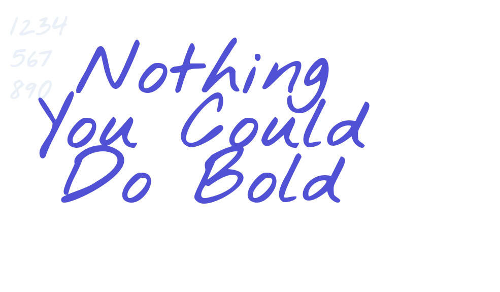 Nothing You Could Do Bold-font-download