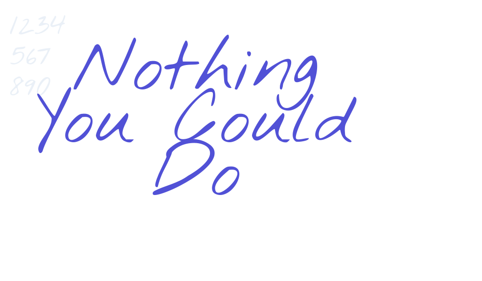 Nothing You Could Do-font-download