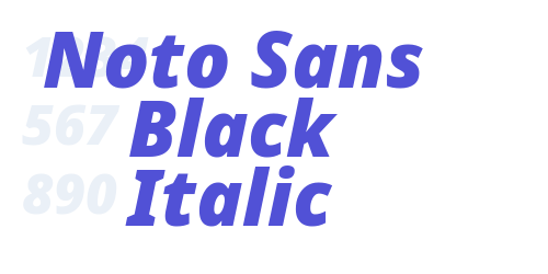 Noto Sans Black Italic