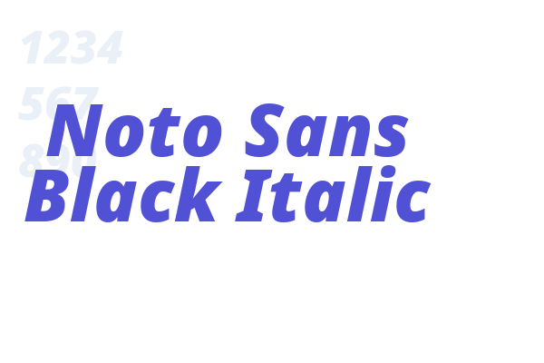 Noto Sans Black Italic