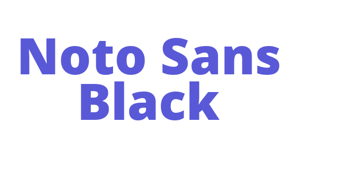 Noto Sans Black Font