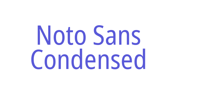 Noto Sans Condensed Font Download