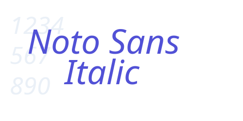 Noto Sans Italic
