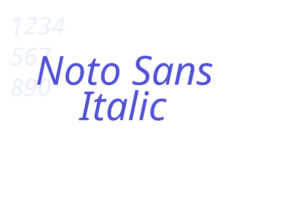 Noto Sans Italic