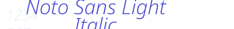Noto Sans Light Italic-font