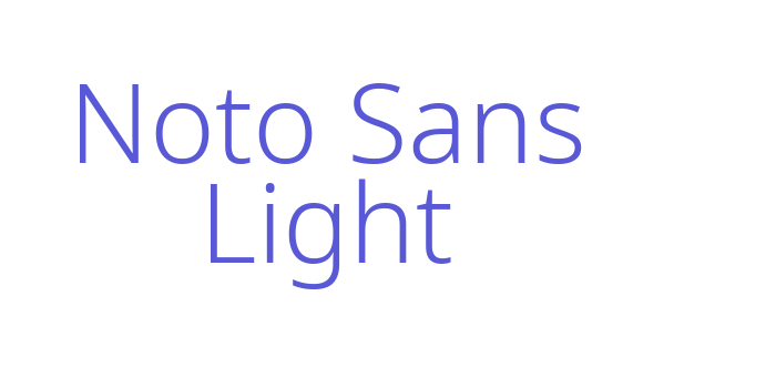 Noto Sans Light Font