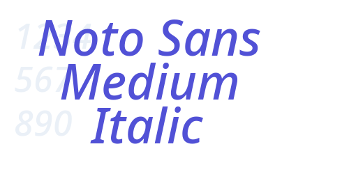 Noto Sans Medium Italic