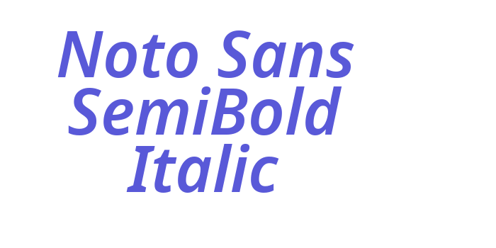 Noto Sans SemiBold Italic Font Download