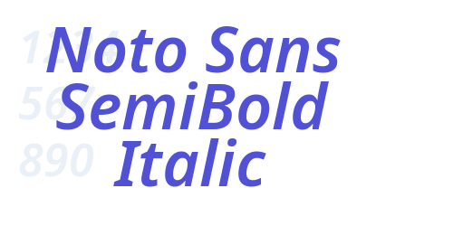 Noto Sans SemiBold Italic