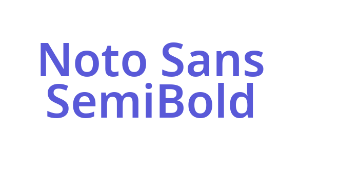 Noto Sans SemiBold Font Download