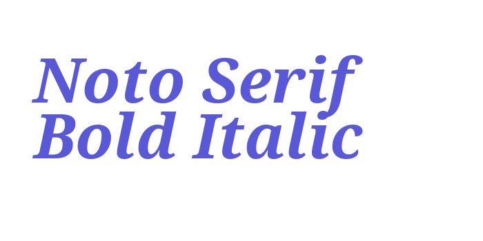 Noto Serif Bold Italic Font Download