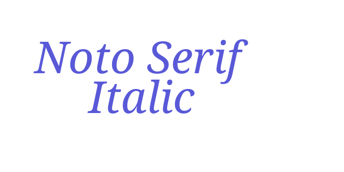 Noto Serif Italic Font Download